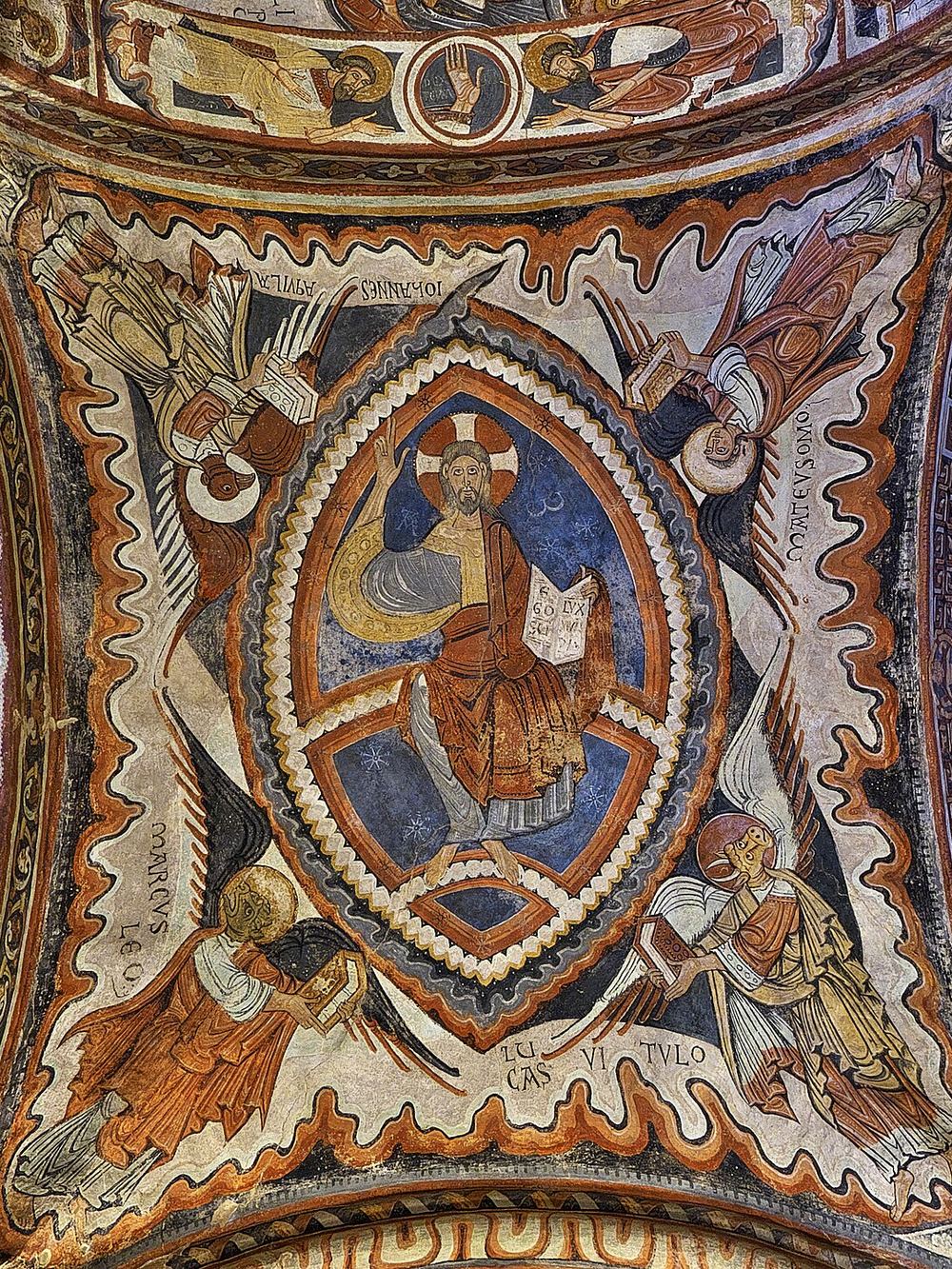 Frescos románicos en la bóveda del Panteón Real de San Isidoro